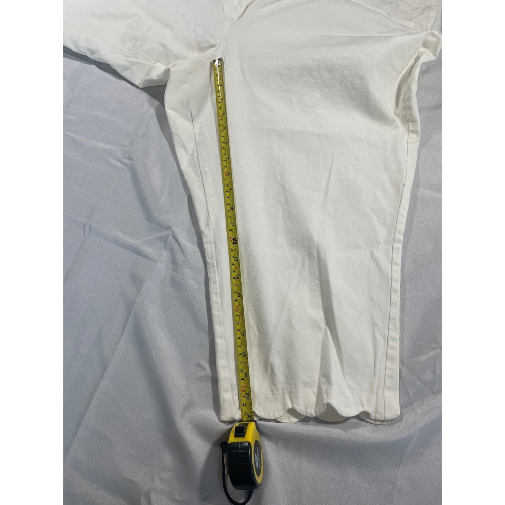 Lane Bryant Womens The Allie Capri Pants Size 28 4X White Casual Scalloped Hem - Picture 3 of 7